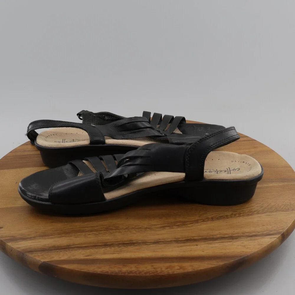 Clarks Collection Loomis Sandals Women's Size 8.5M Strappy Sandal Black - Picture 3 of 9
